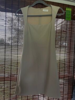 Meshki Taupe Square-Neck A-Line Dress